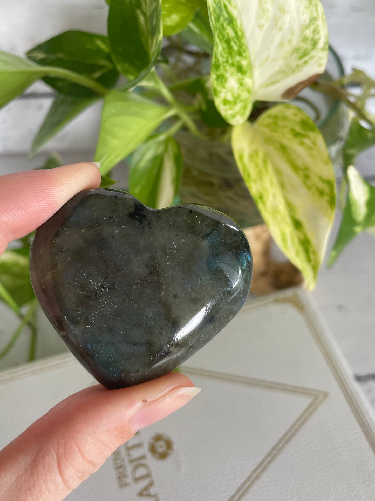 Labradorite Heart