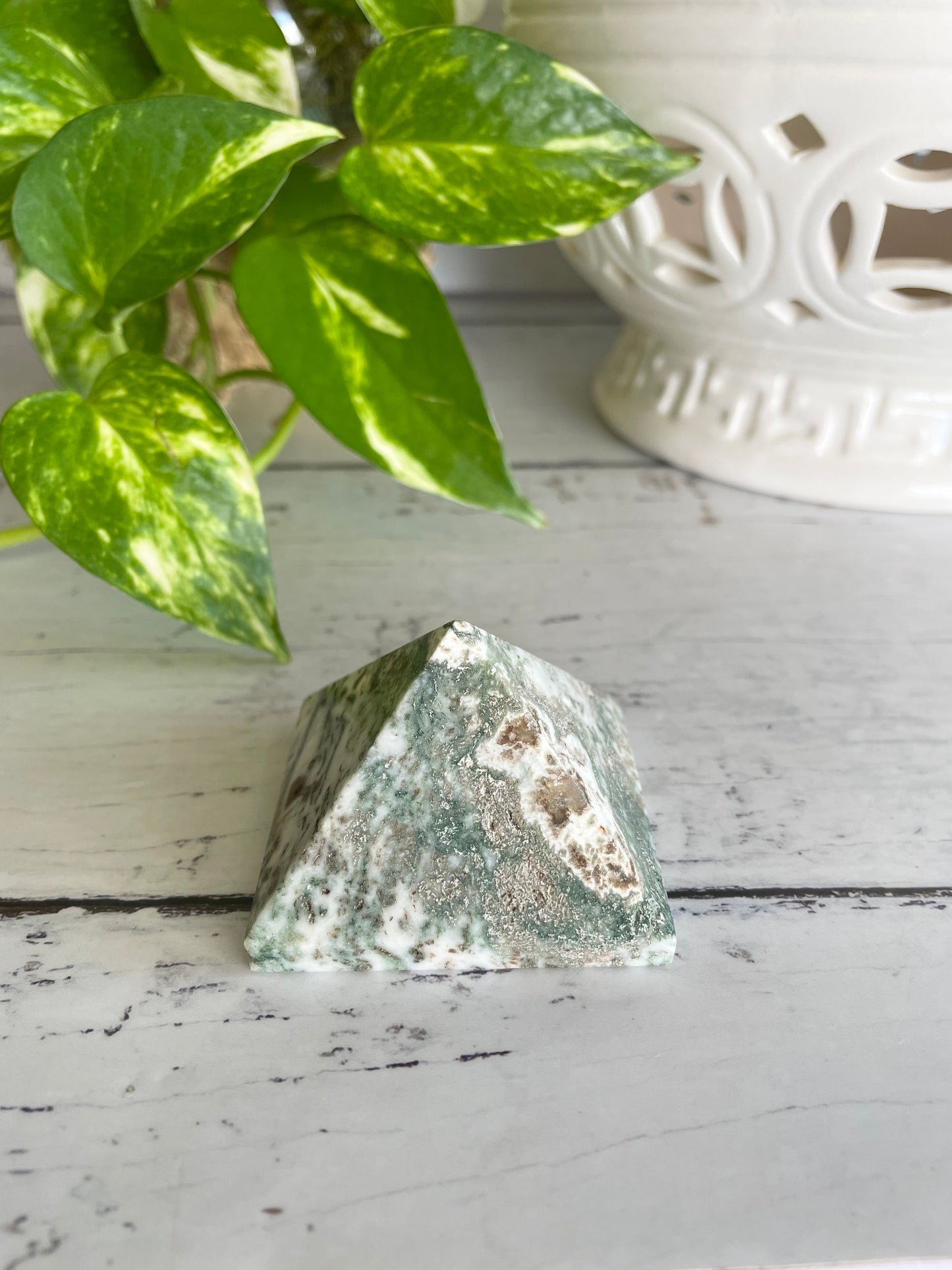 Tree Agate Pyramid