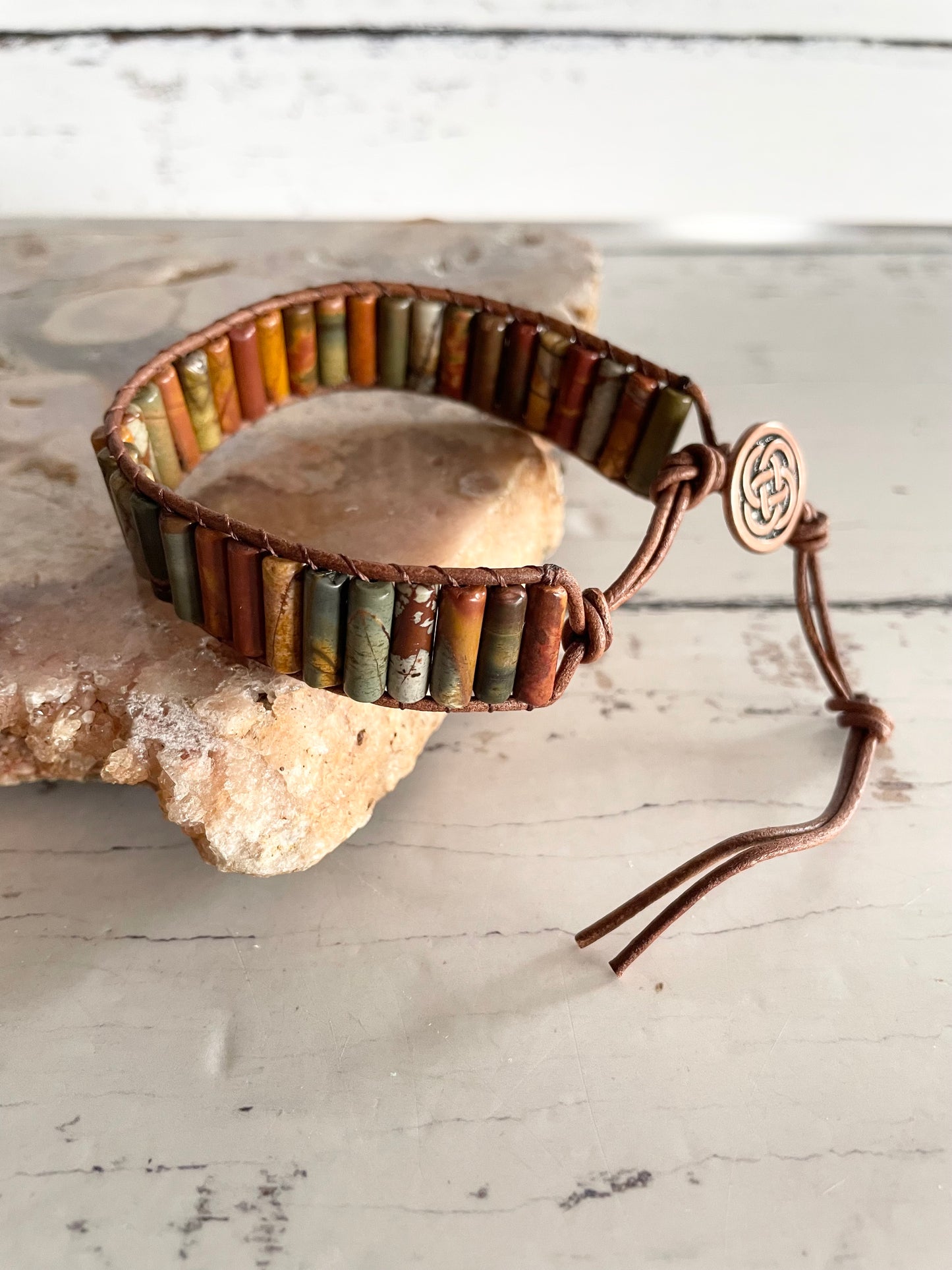 Adjustable Bracelet ~ Picasso Jasper