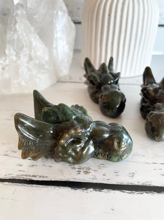 Jade Dragon Skull