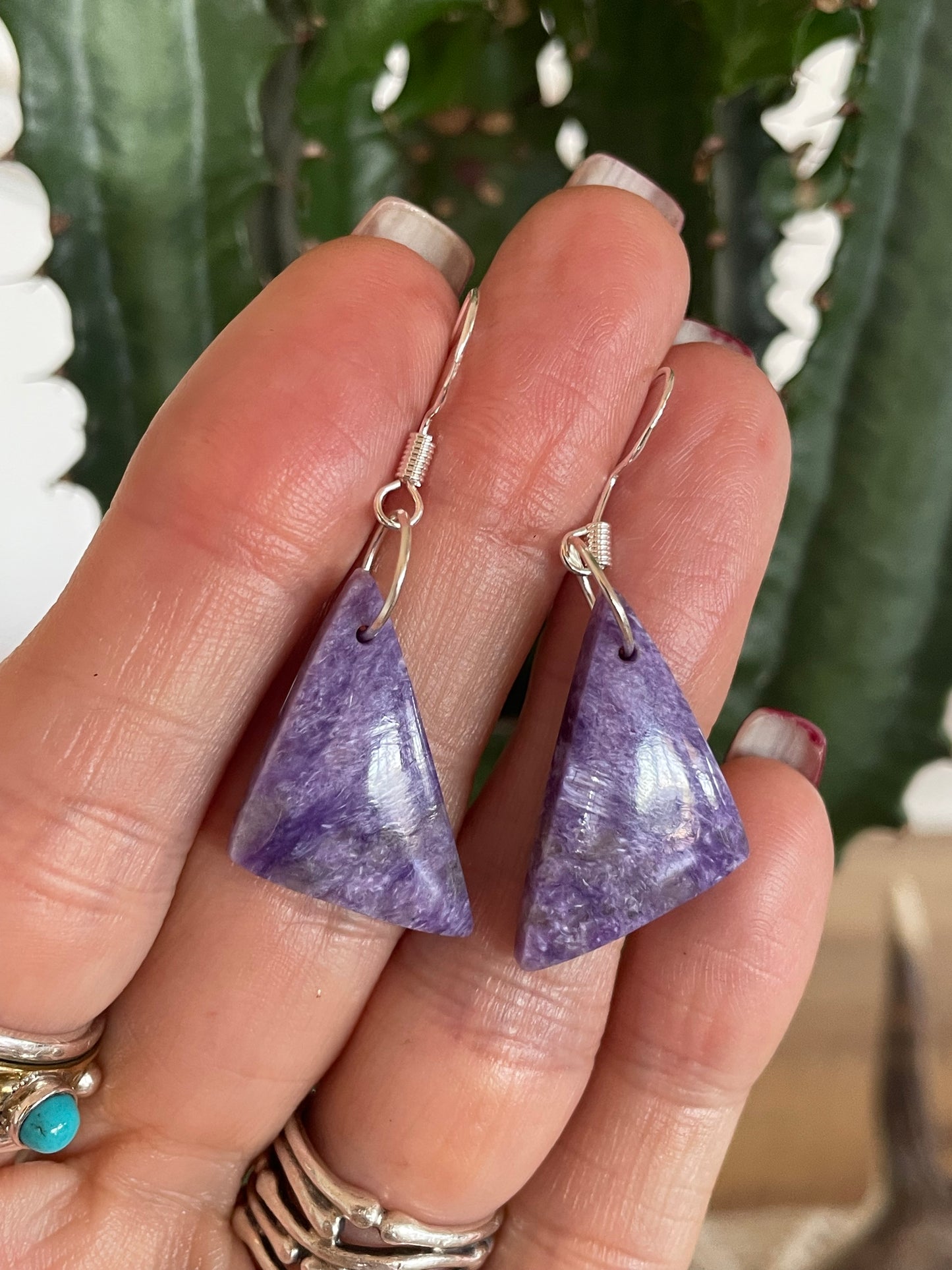 Charoite Dangles ~ SweetGrass Studio