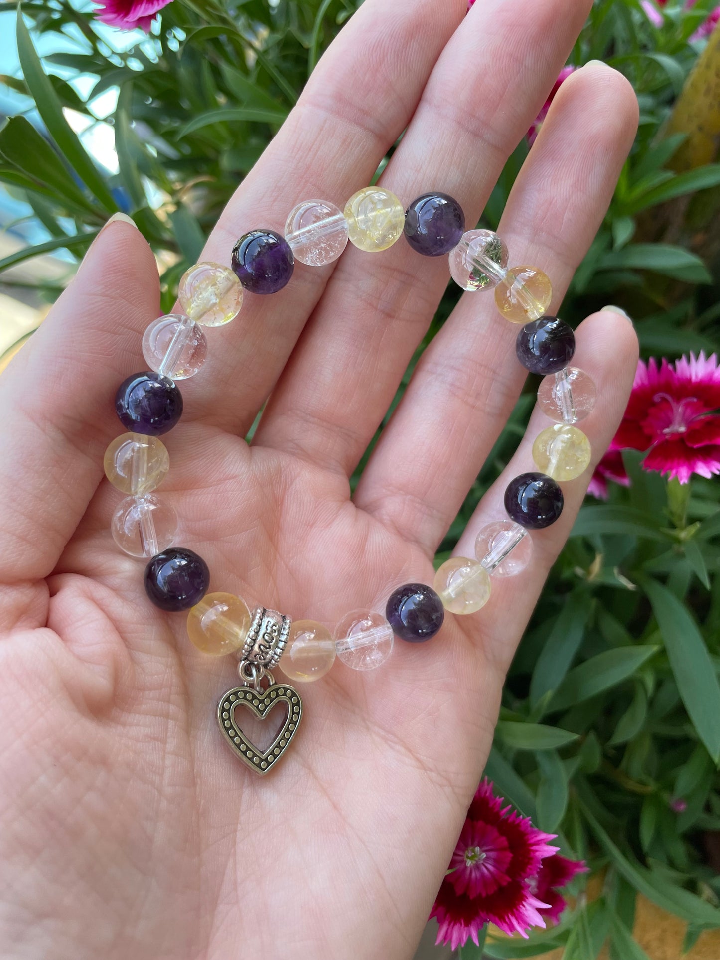 Clear Quartz, Citrine & Amethyst Healing Bracelet ~ MAGICAL VIBES