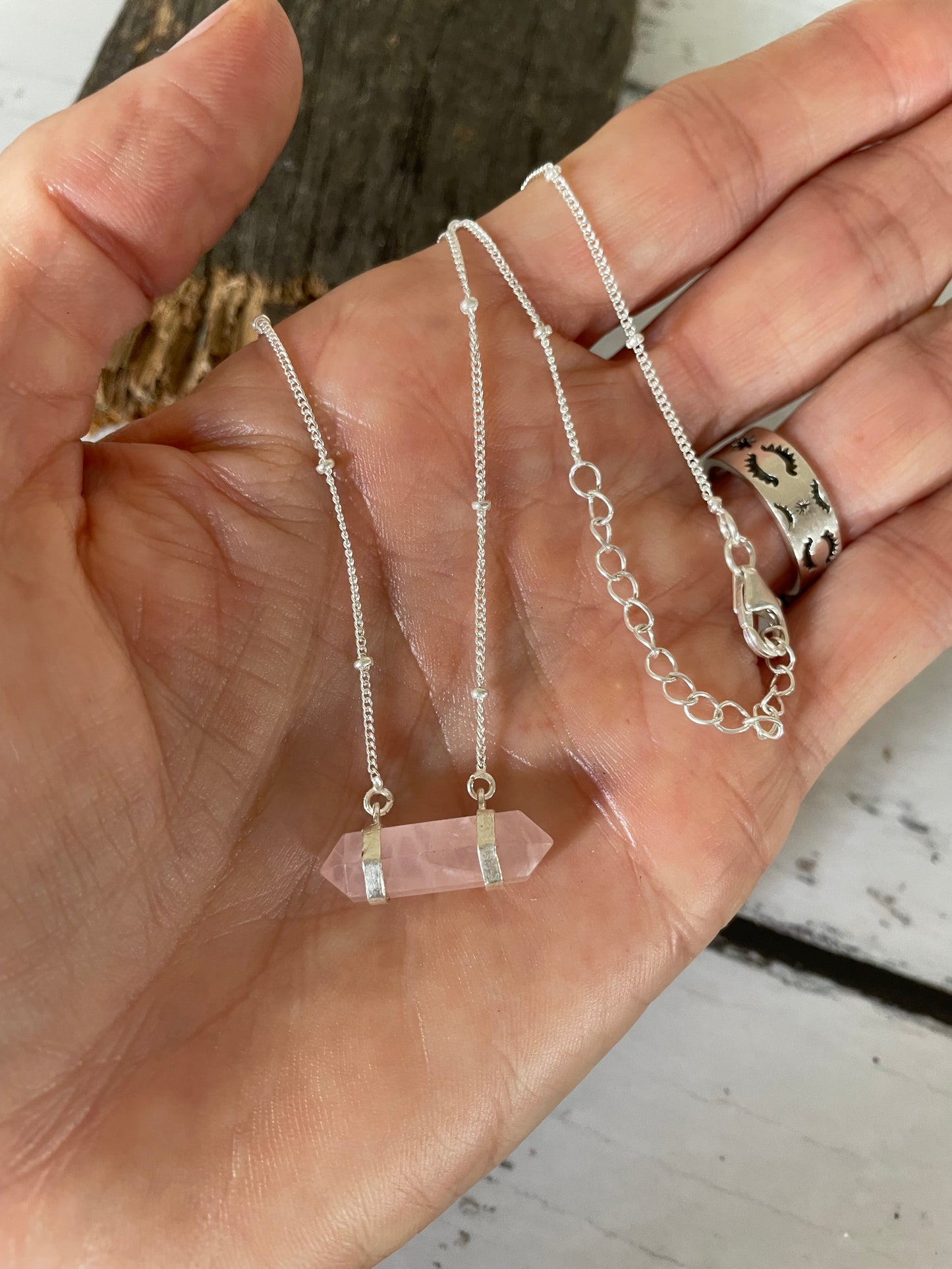 Balance Necklace ~ Rose Quartz