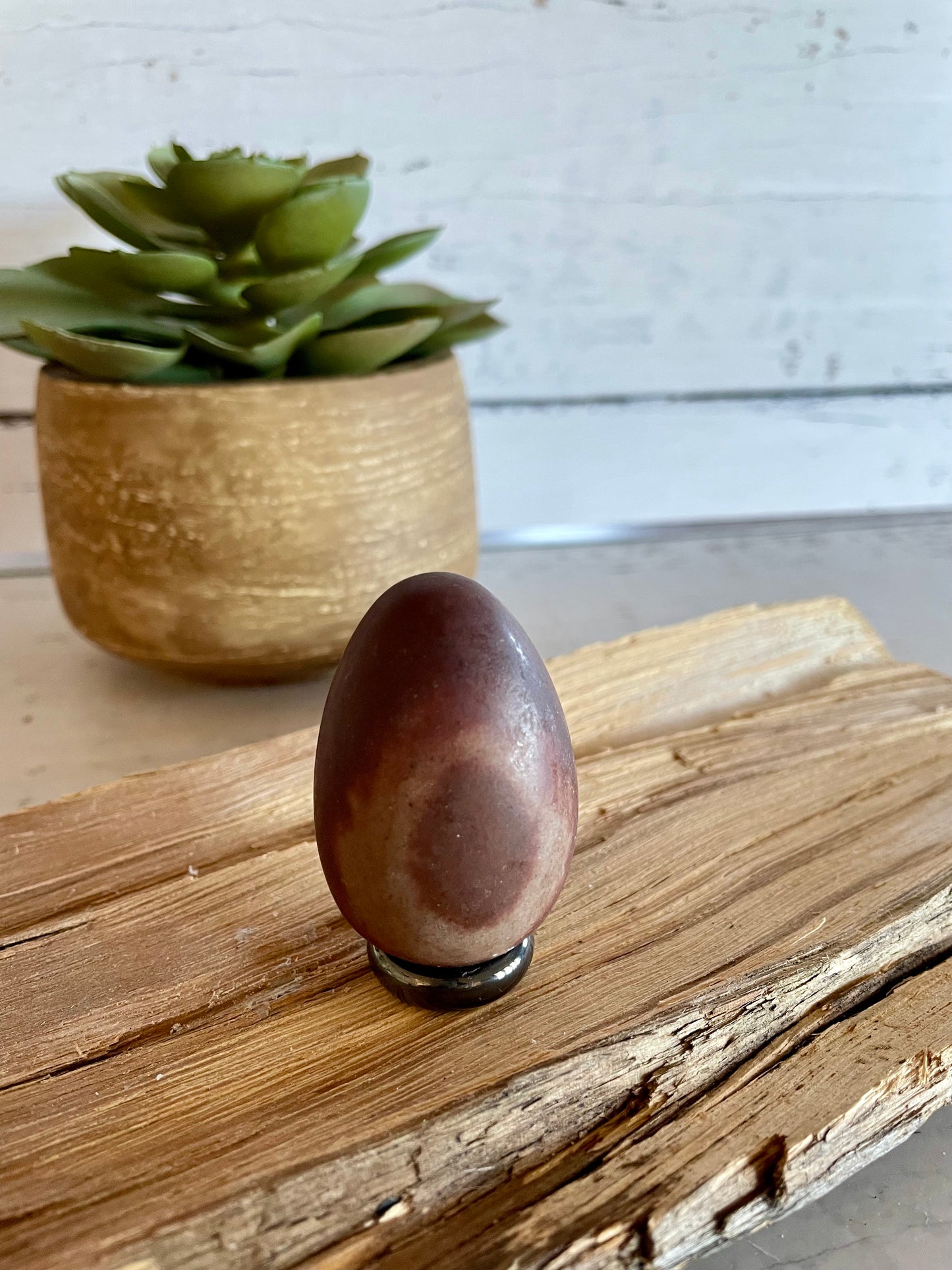 Shiva Narmada Egg includes Hematite Holder