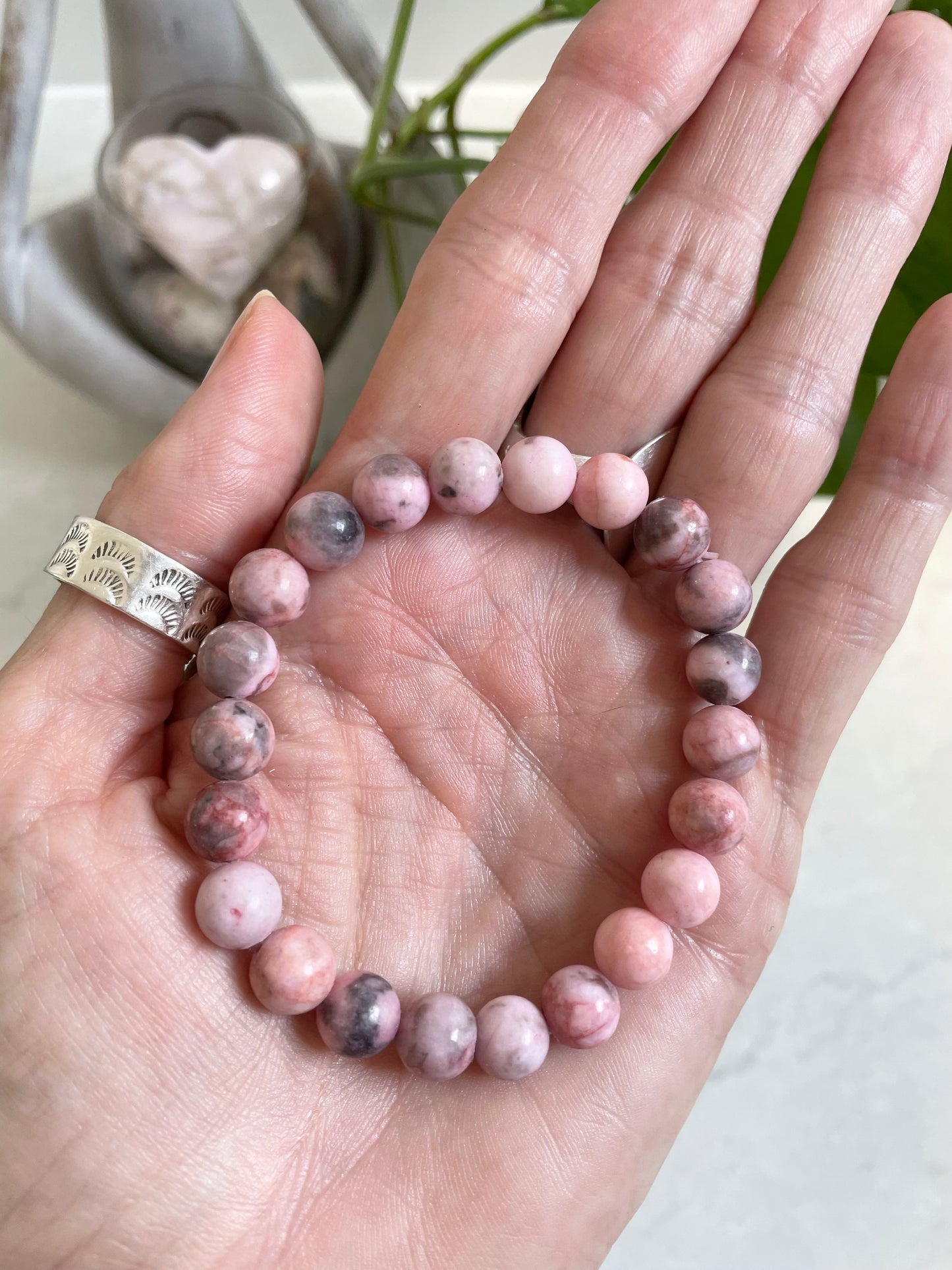 Pink Zebra Jasper Healing Bracelet