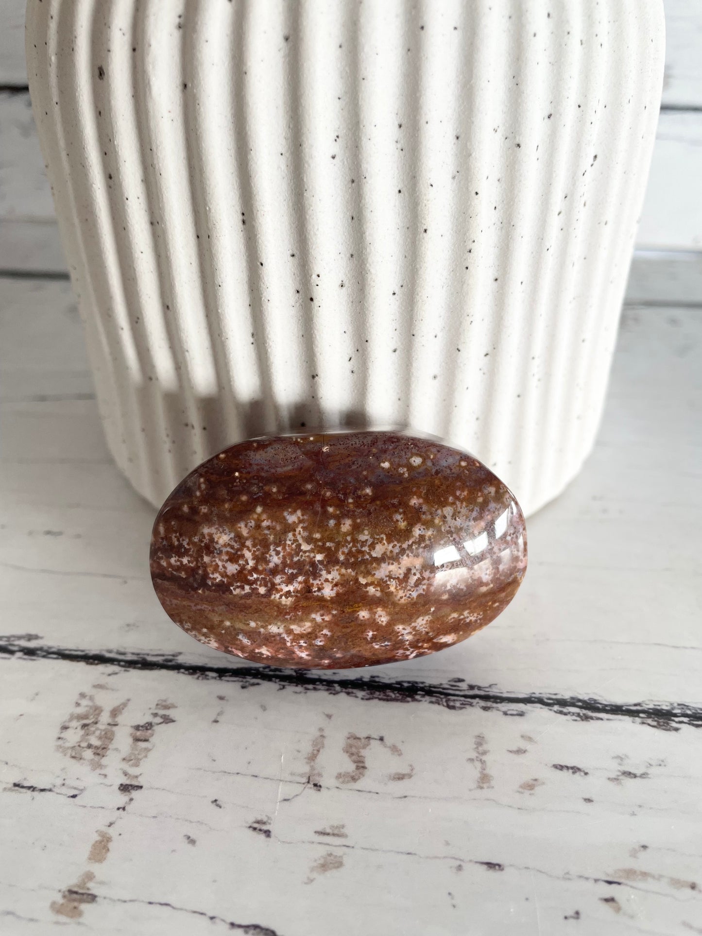 Ocean Jasper Pillow Palm Stone
