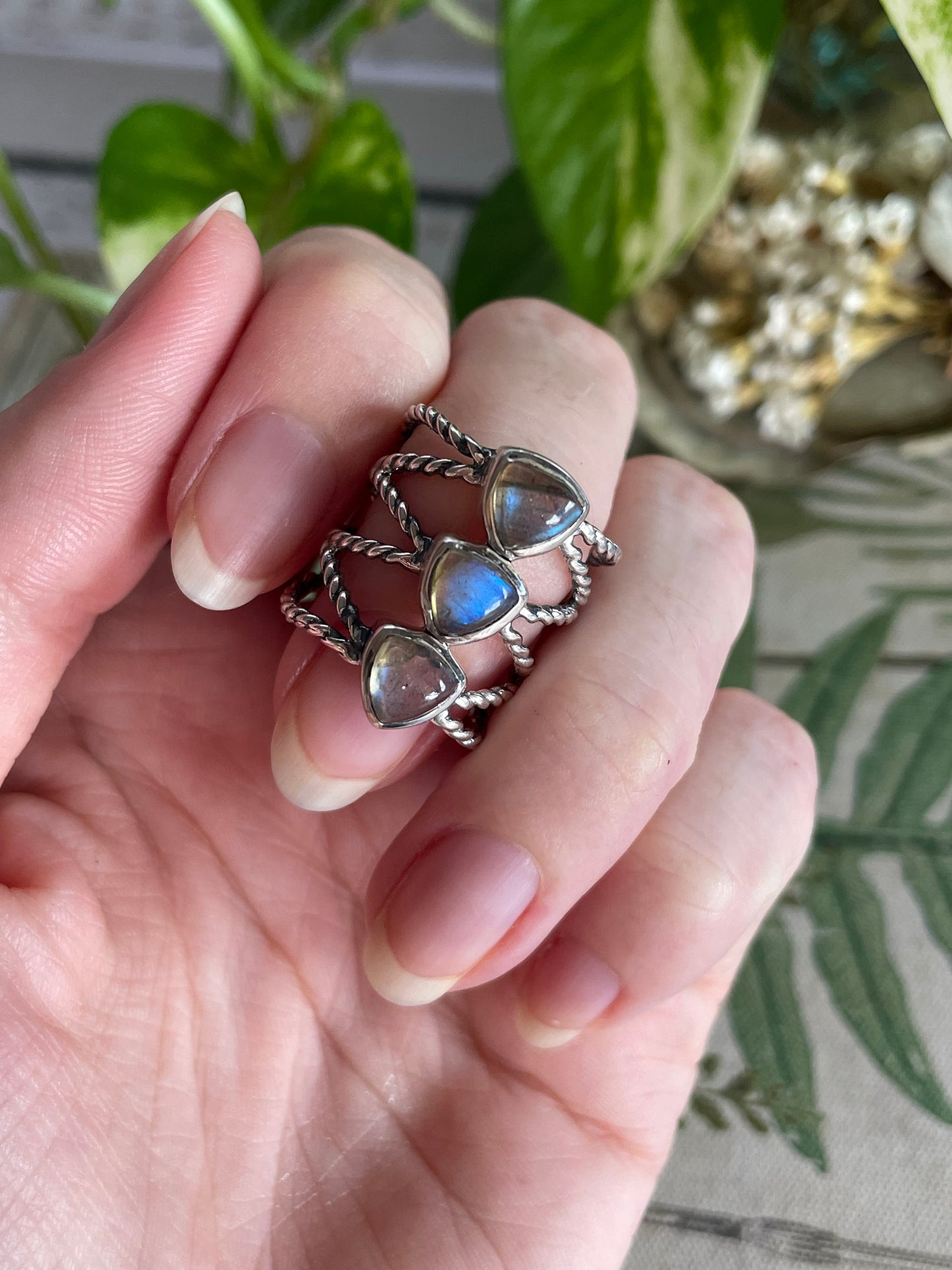 Labradorite Silver Ring