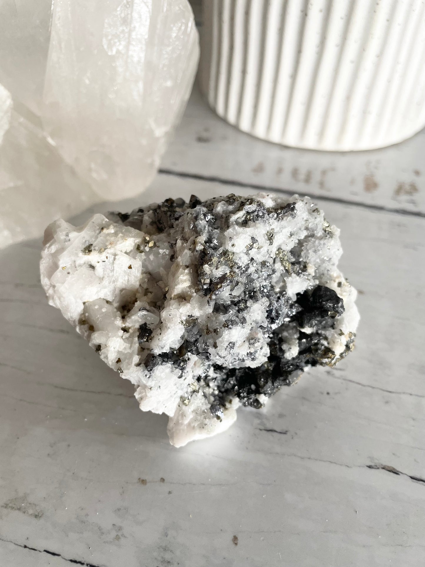 Quartz Pyrite Cluster