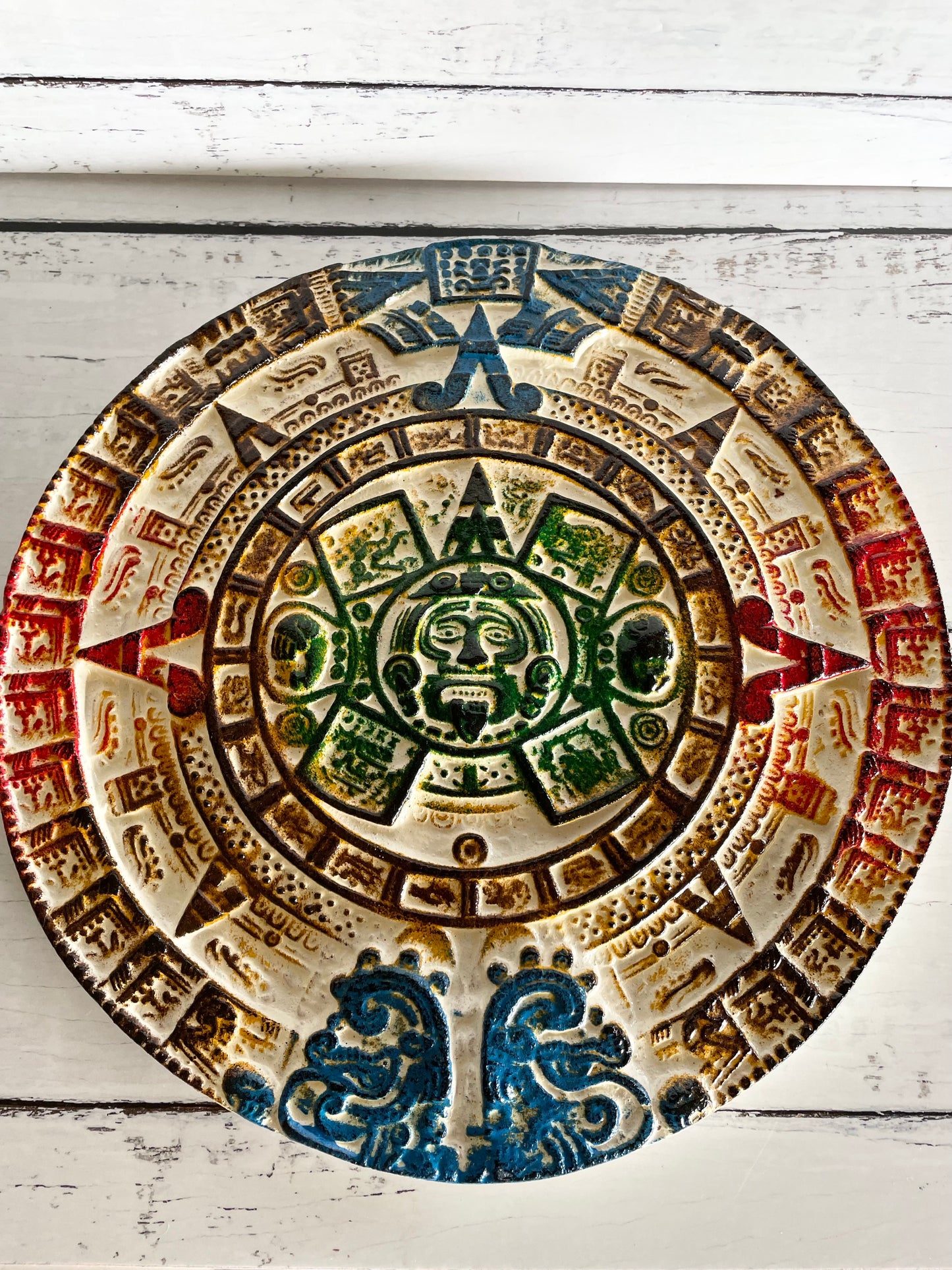 Aztec Pottery Calender Plaque