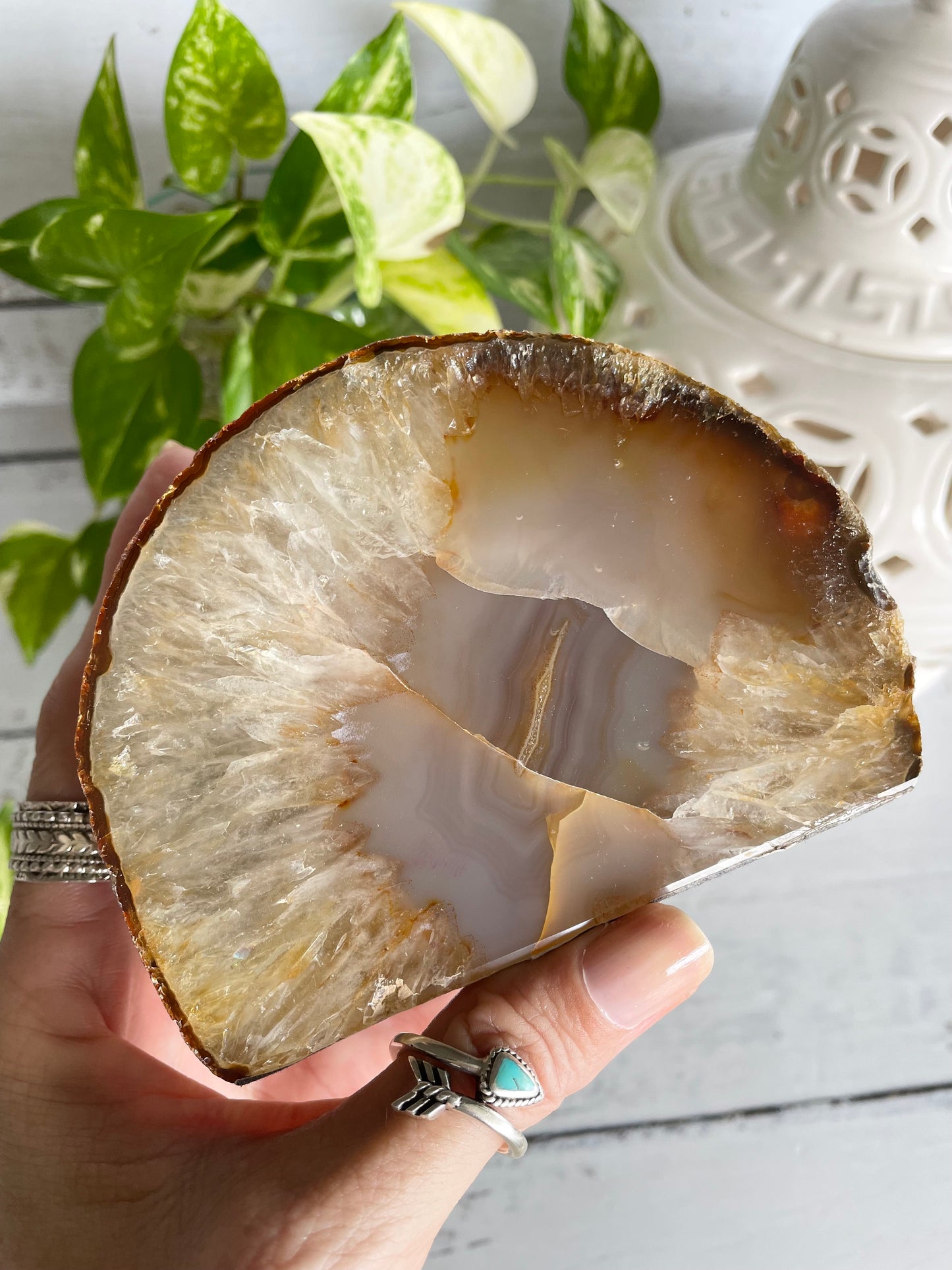 Agate Geode Candle Holder