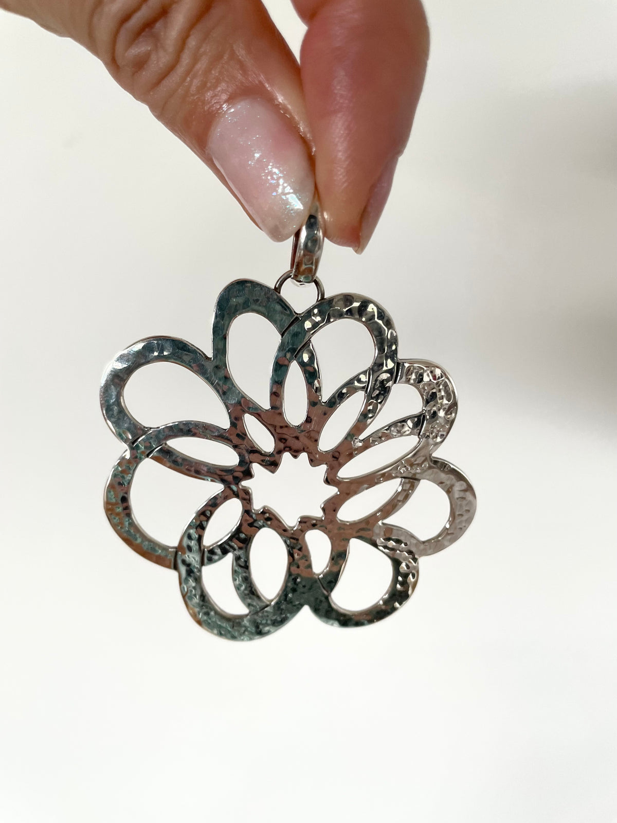 Mexican Silver Floral Pendant