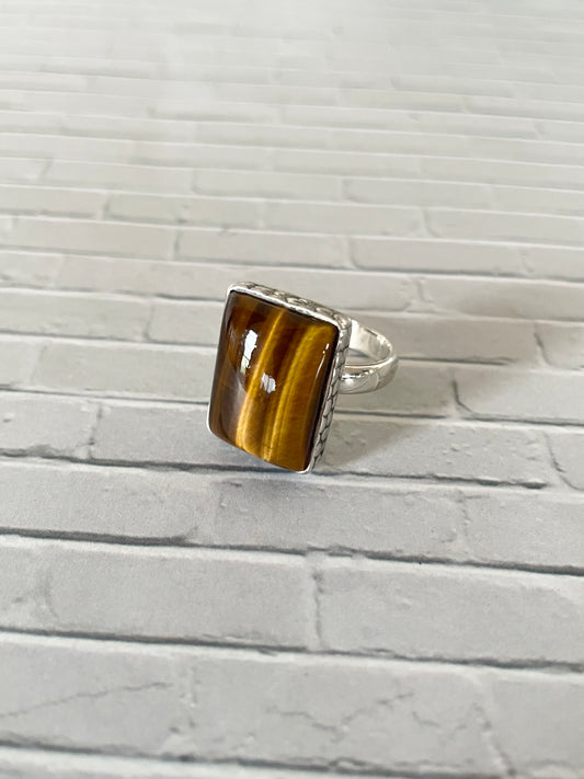 Tigers Eye Ring ~ Size 8