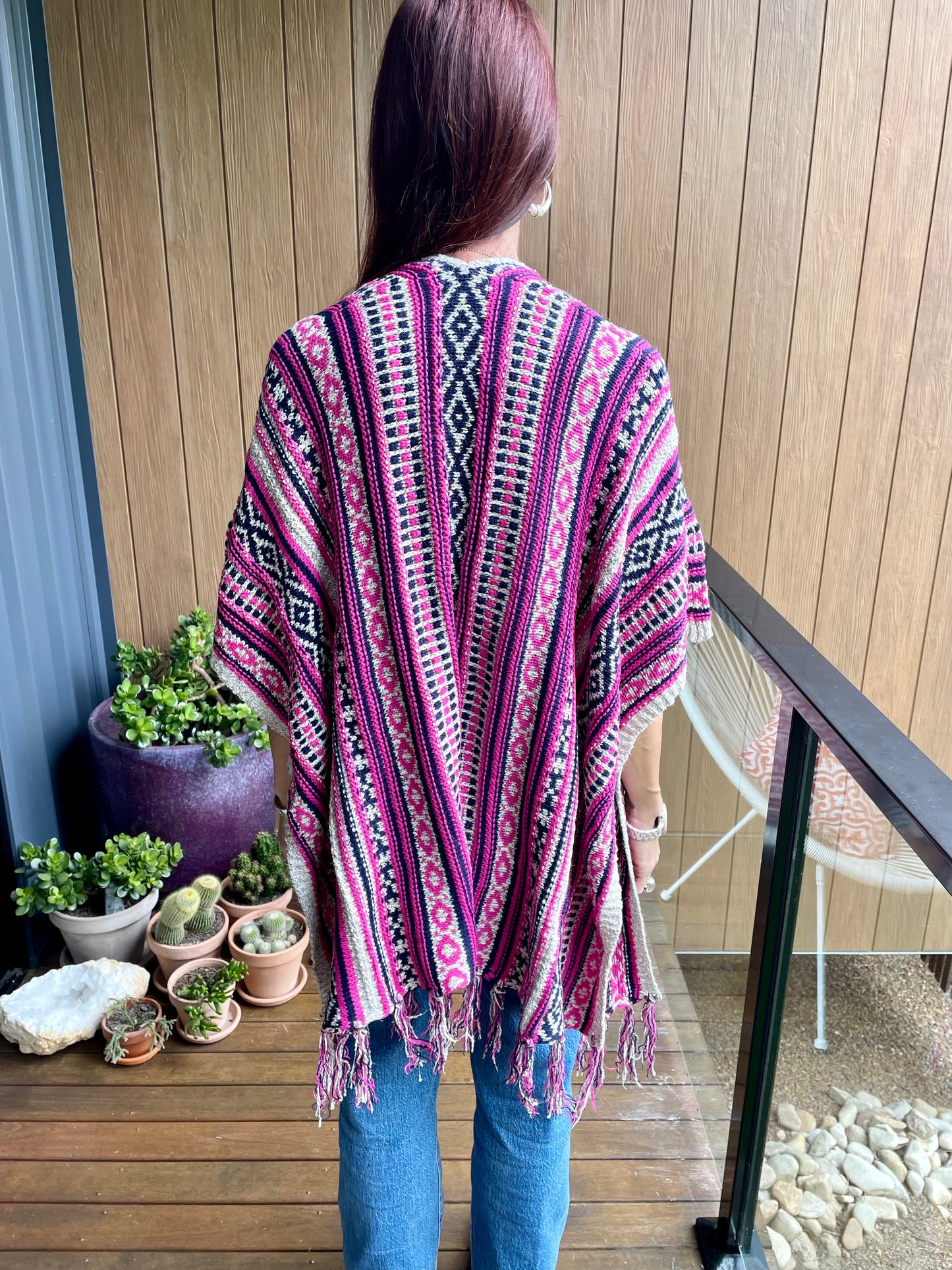 Cardigan ~ Rasberry Aztec