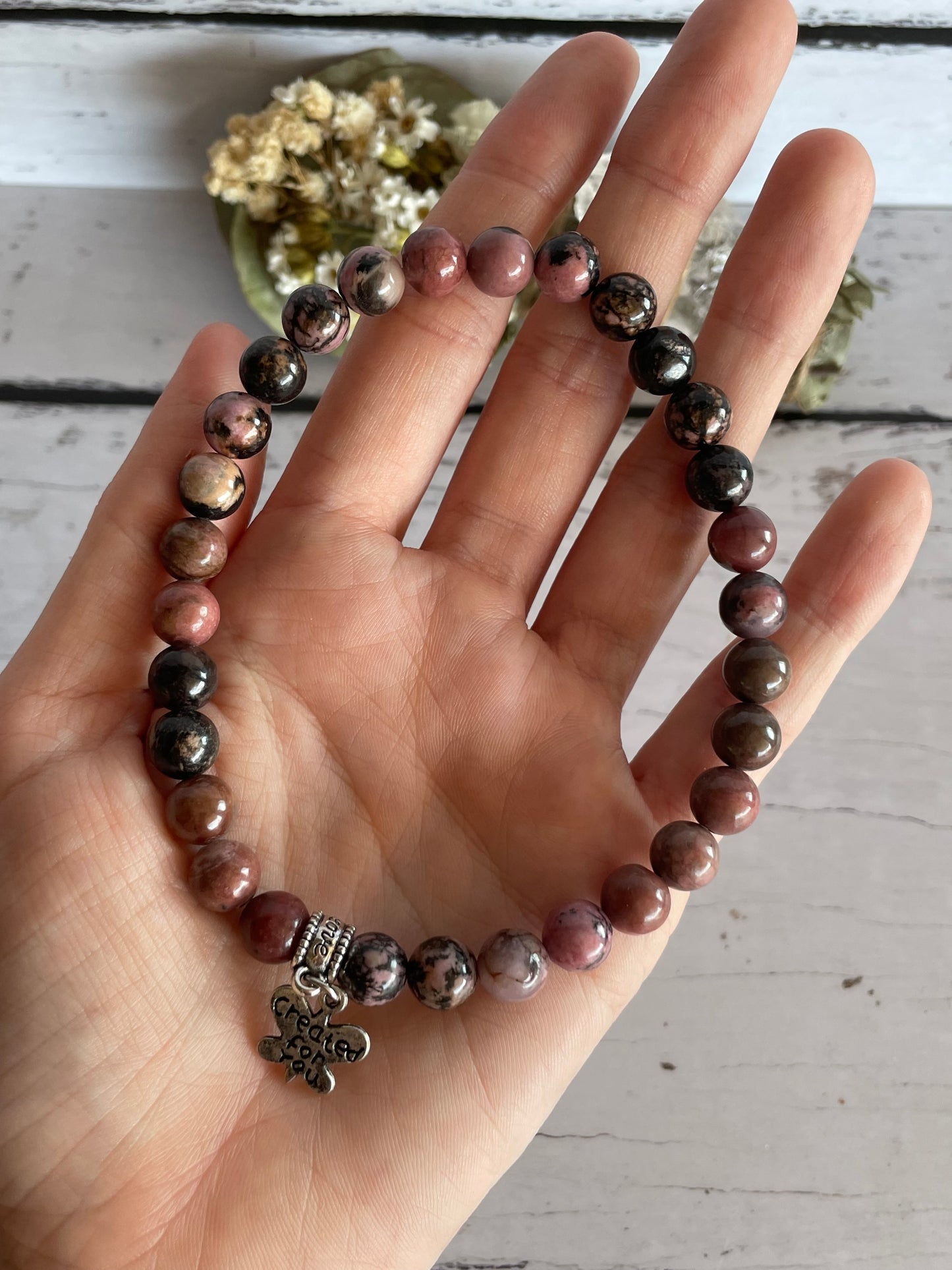 Rhodonite Healing Anklet ~ Harmony ©️