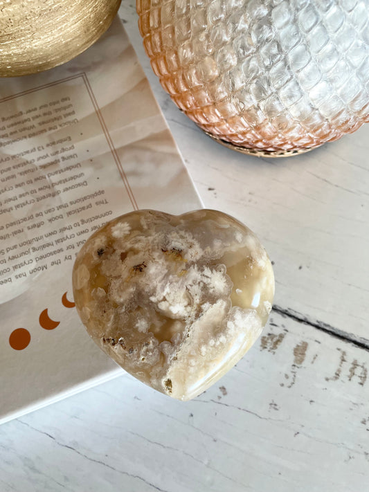 Flower Agate Heart