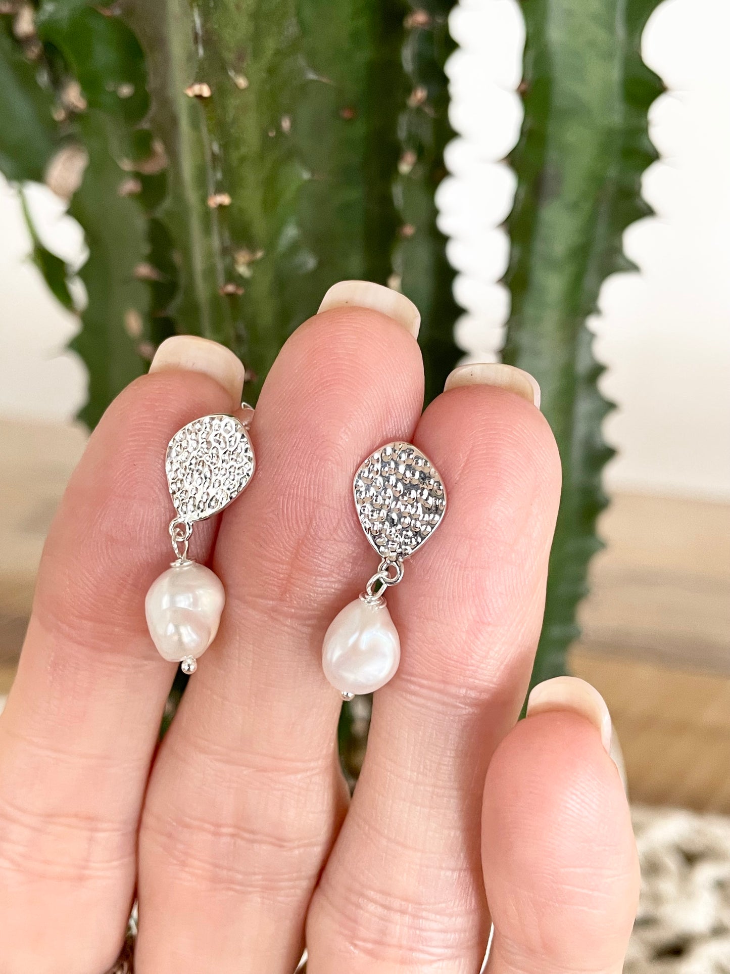 Stud Pearl Dangles