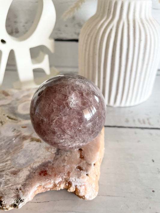 Strawberry Quartz Sphere includes holder