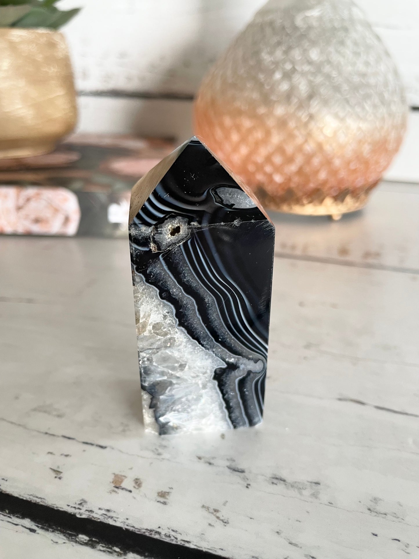Black Agate Obelisk