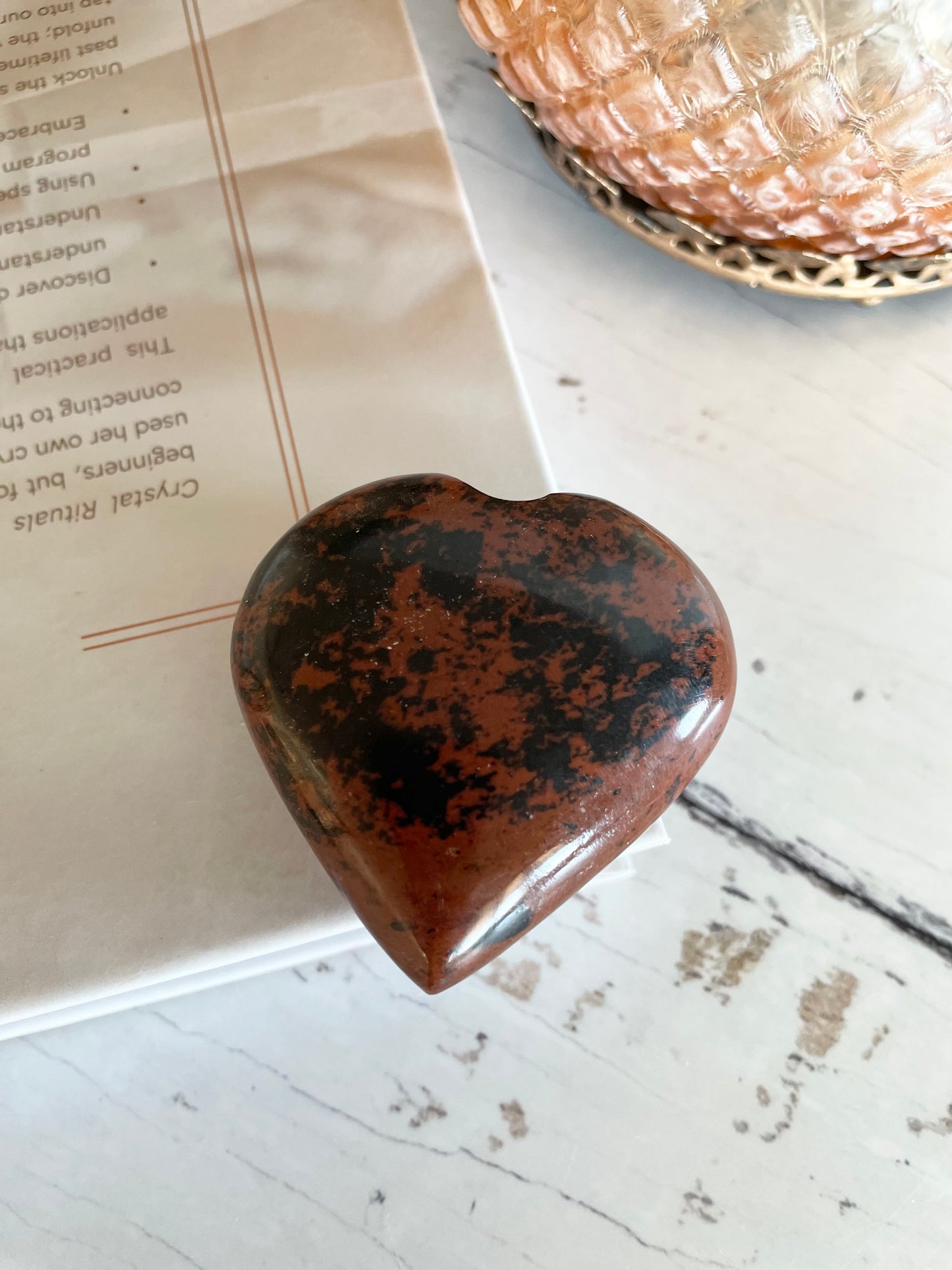 Mahogany Obsidian Heart