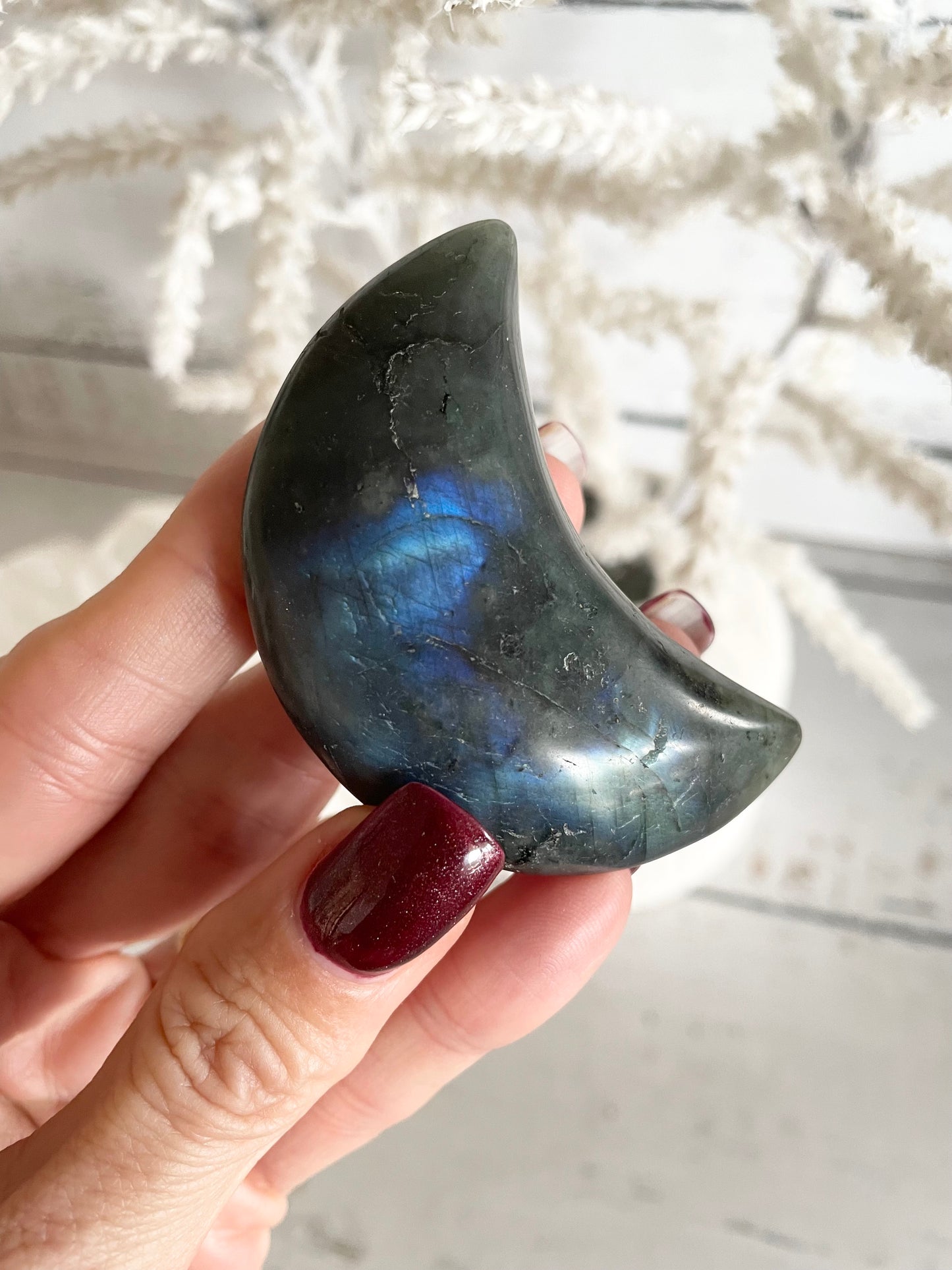 Labradorite Crescent Moon
