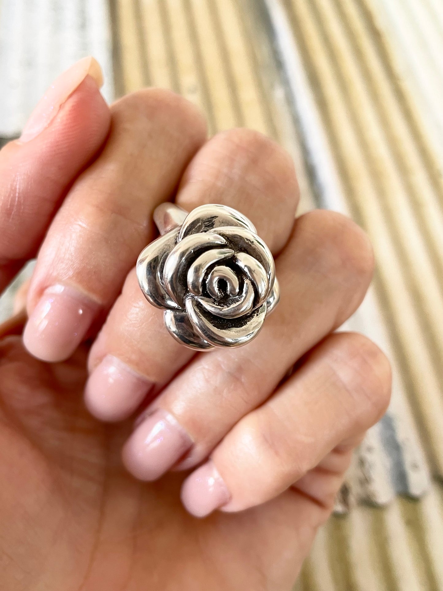 Mexican Flower Ring - size 8