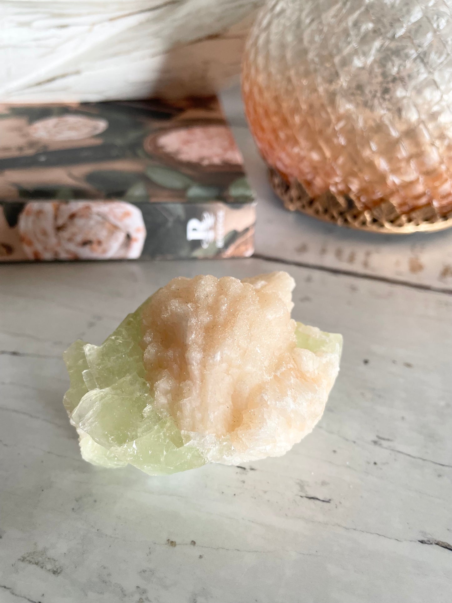 Green Apopyhllite Stilbite Cluster