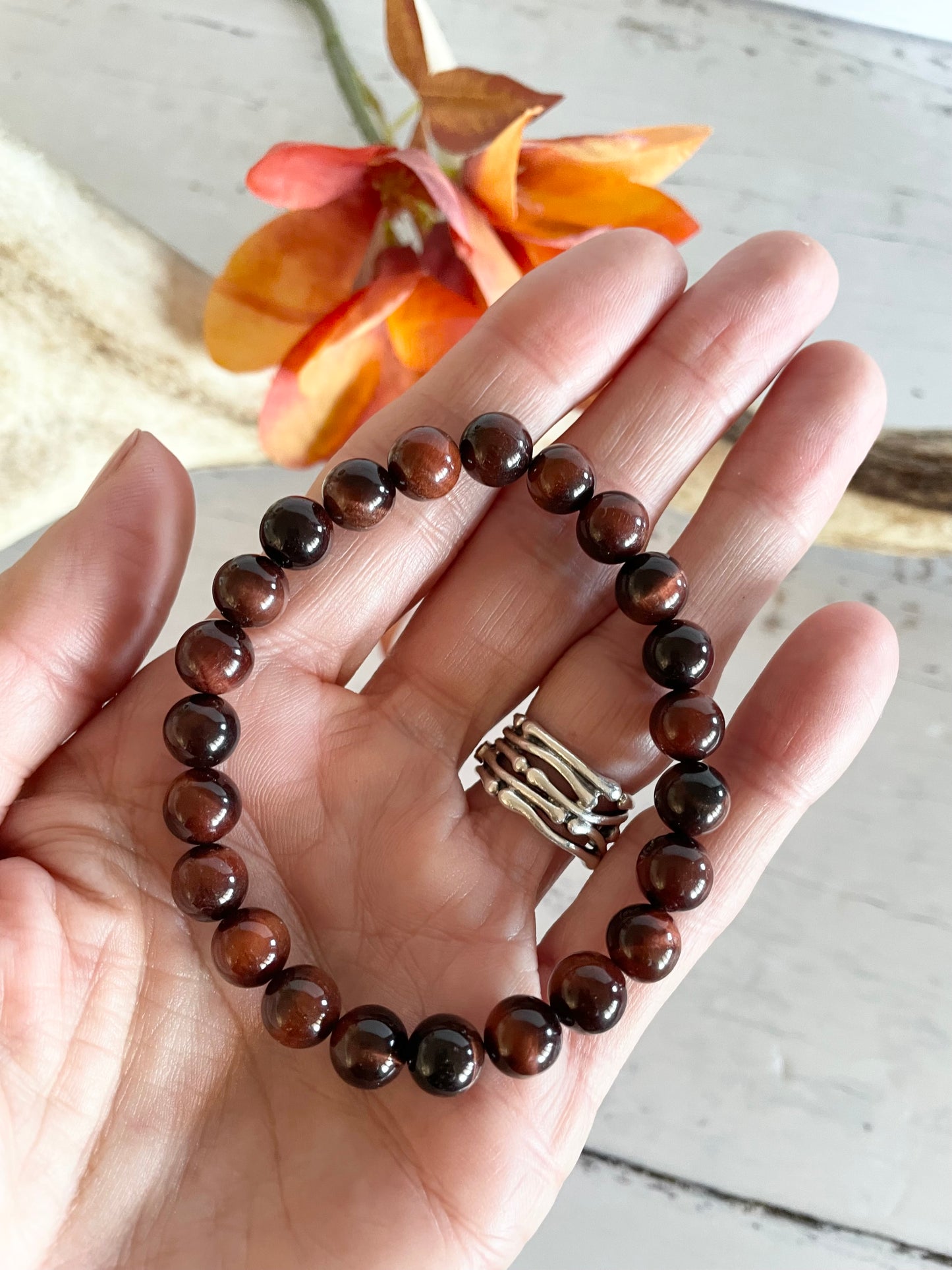 Red Tigers Eye INNER STRENGTH Healing Bracelet ©️