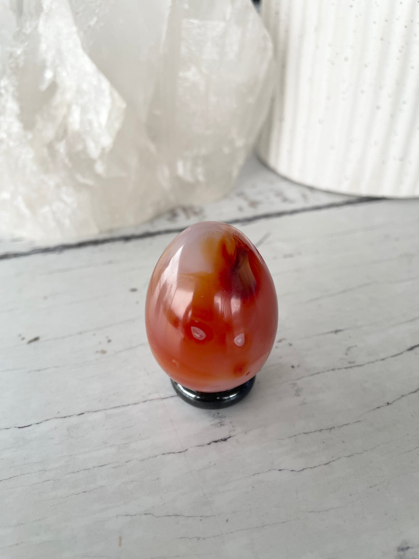Carnelian Egg with holder