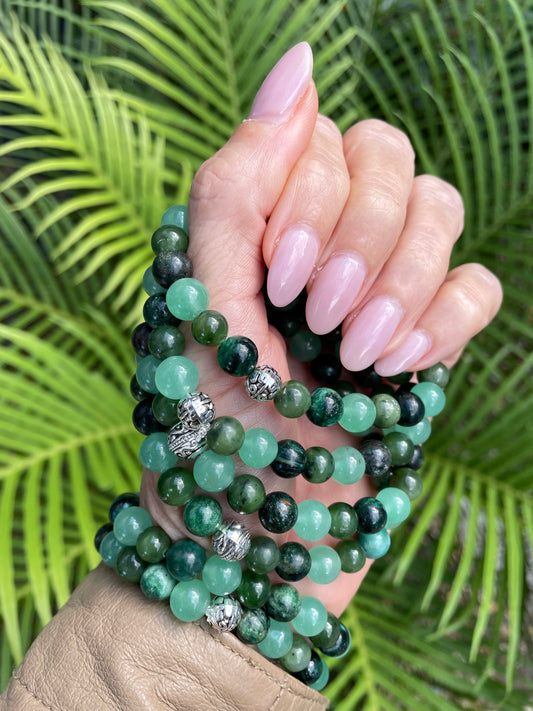 Green Witch Bracelet - Jade/Emerald/Aventurine