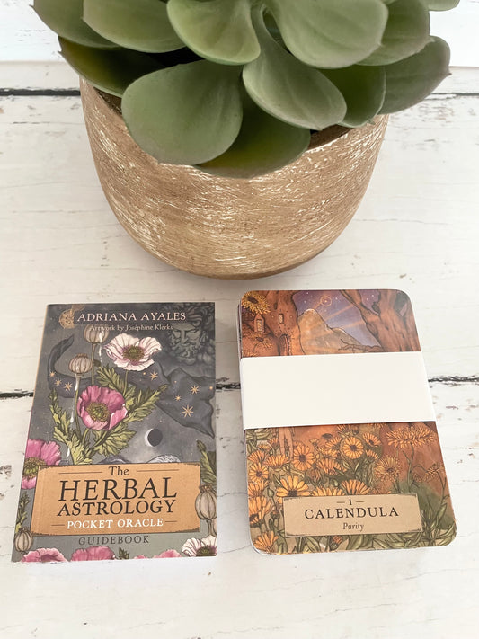 Herbal Astrology Pocket Oracle ~ 55 cards and guide