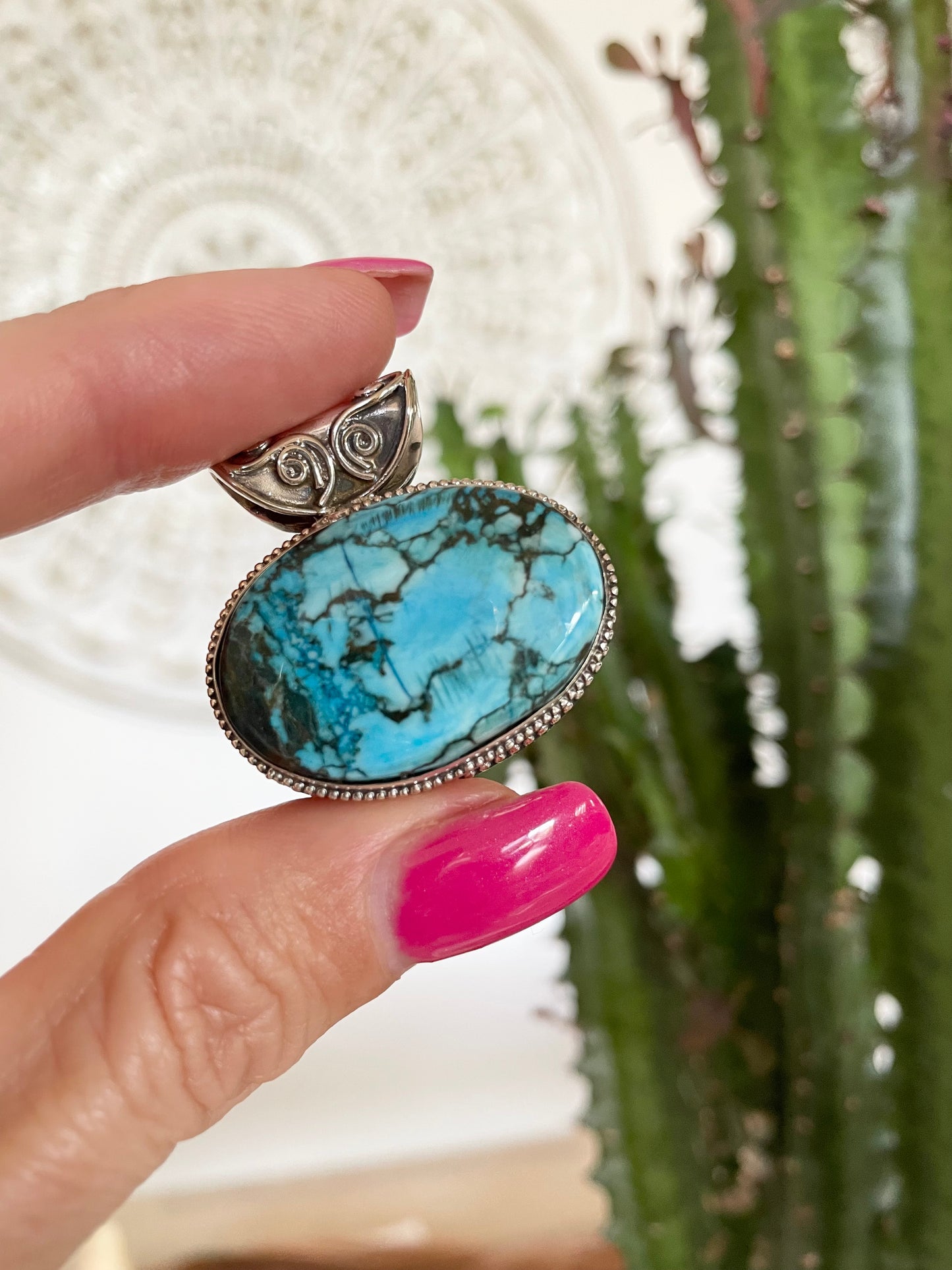 Hubei Turquoise Patina Pendant