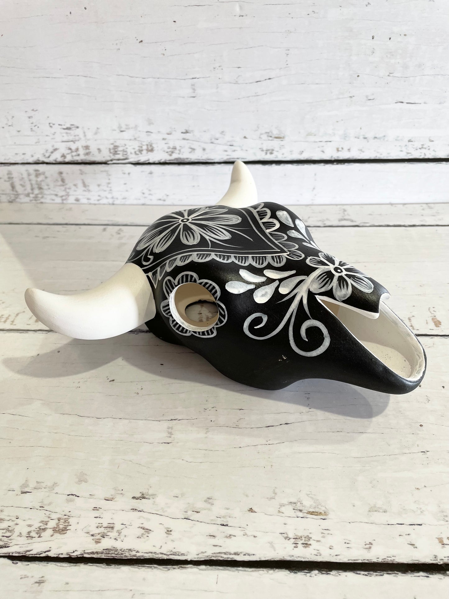 Navajo Cow Skull ~ Floral