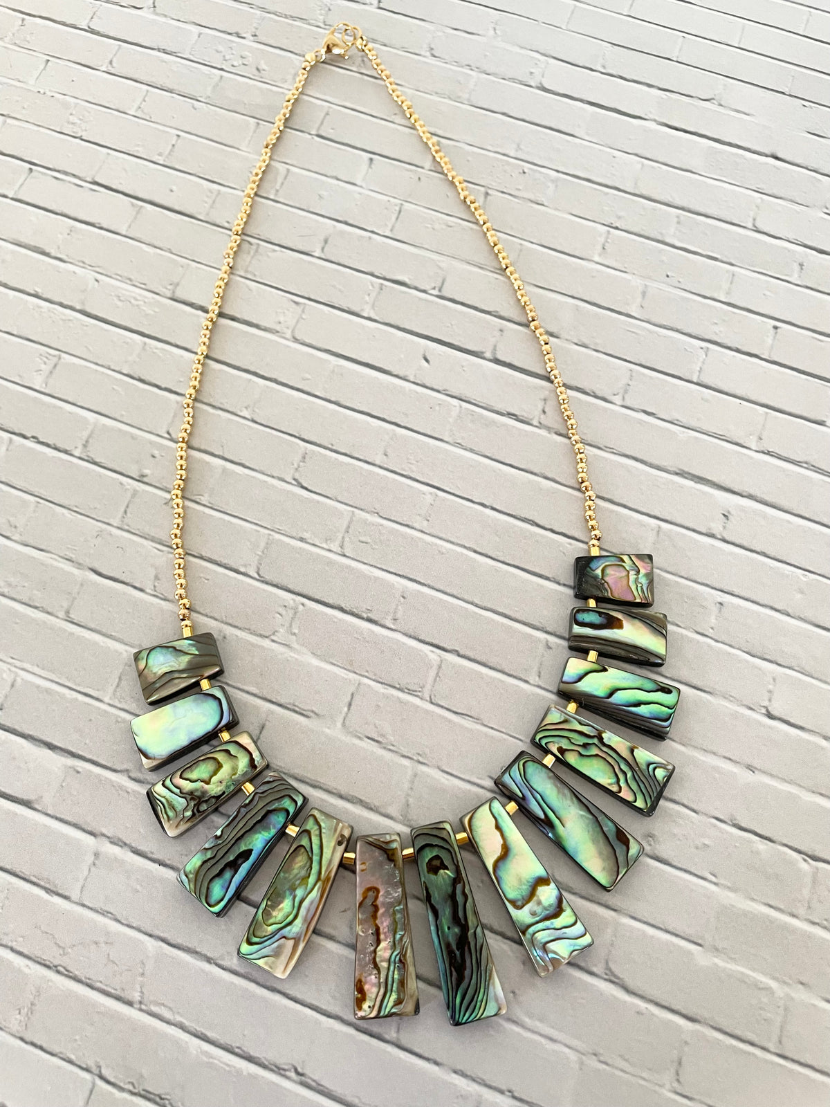 Made by Wayne ~ Abalone beaded necklace