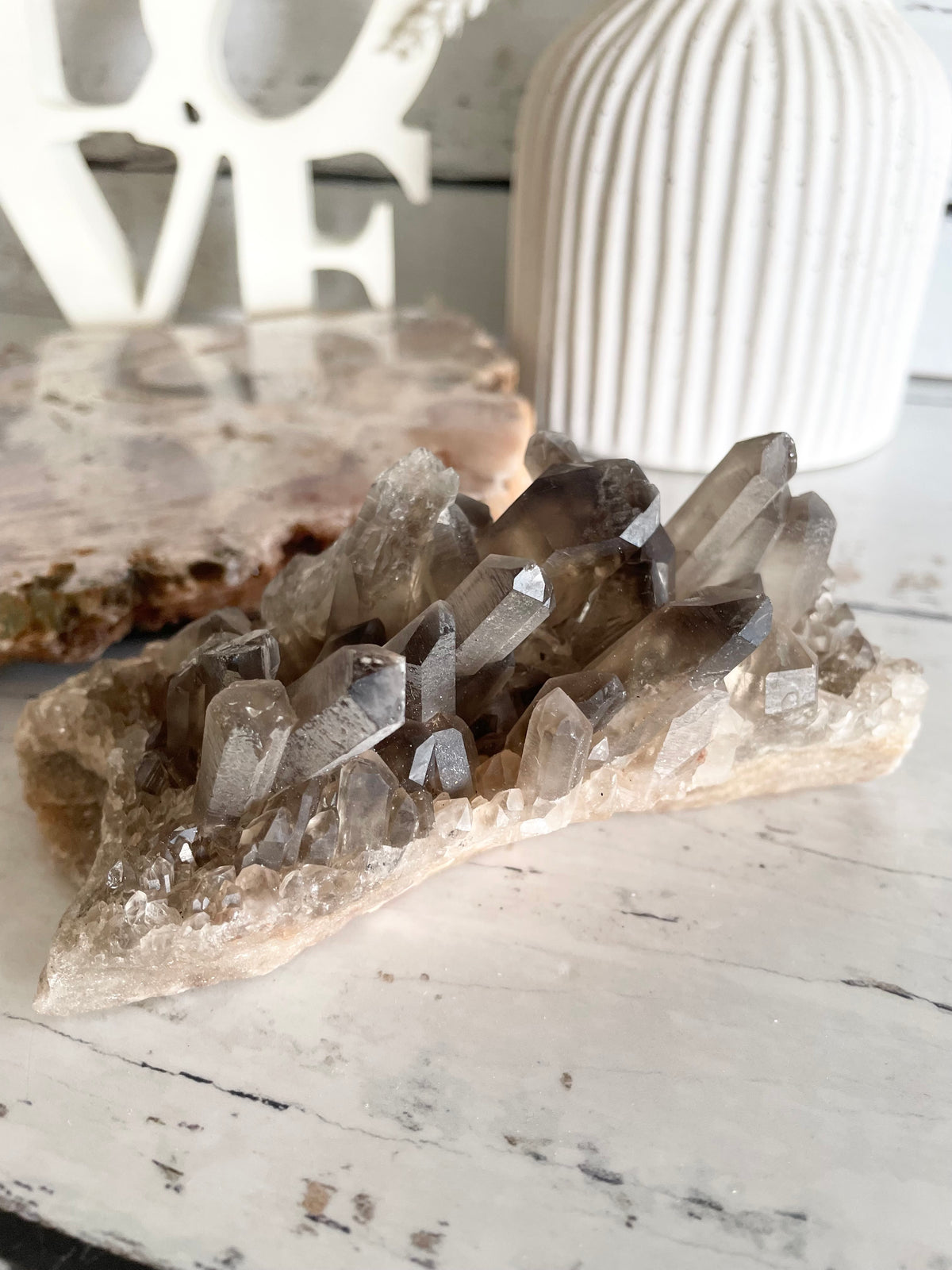 Smoky Quartz Cluster