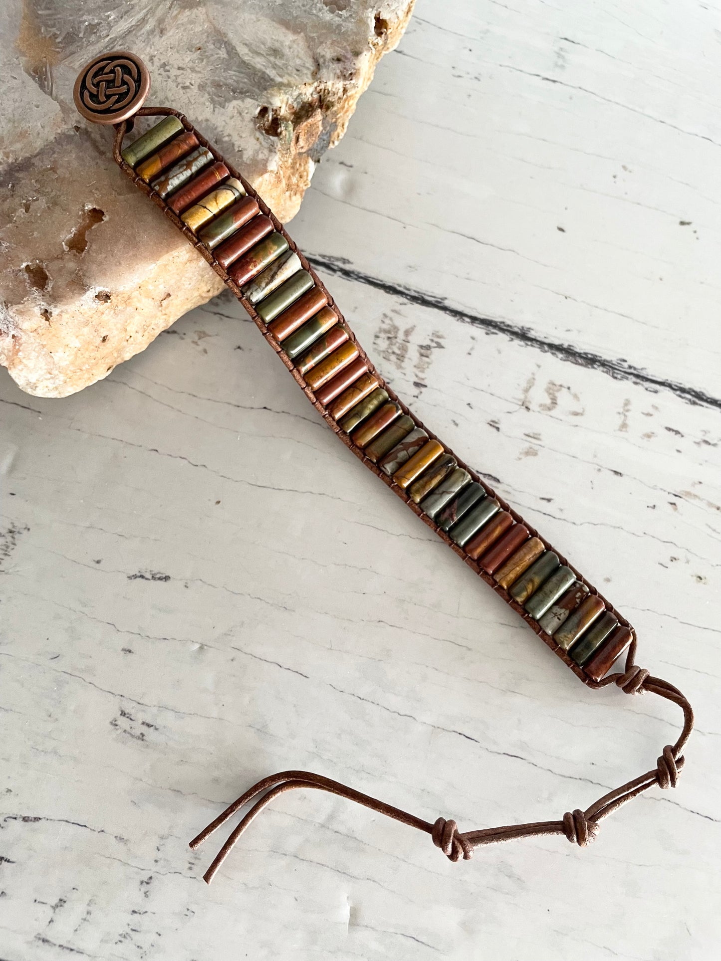 Adjustable Bracelet ~ Picasso Jasper