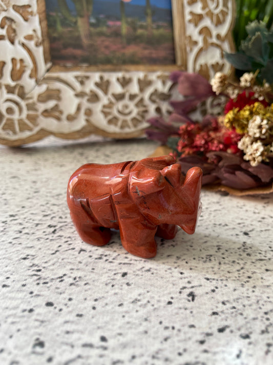 Red Jasper Rhino