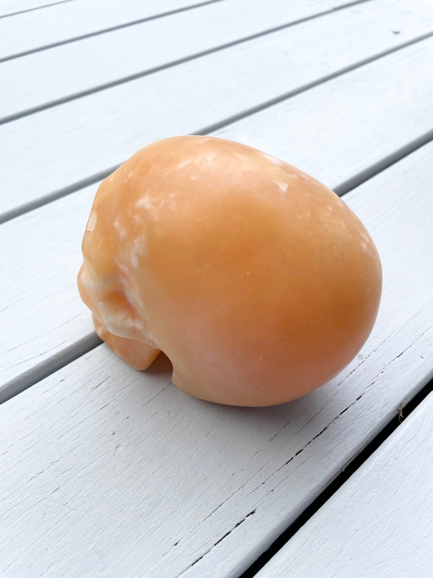 Orange Calcite Skull