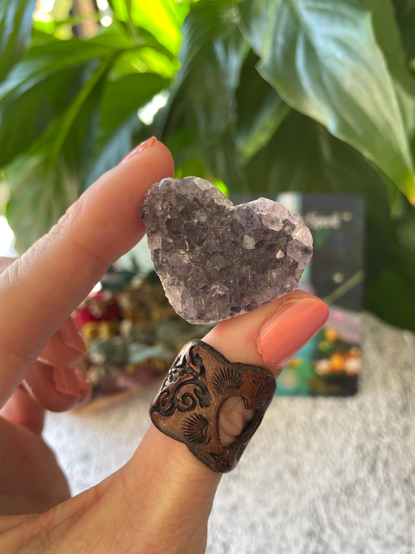 Amethyst Cluster Heart