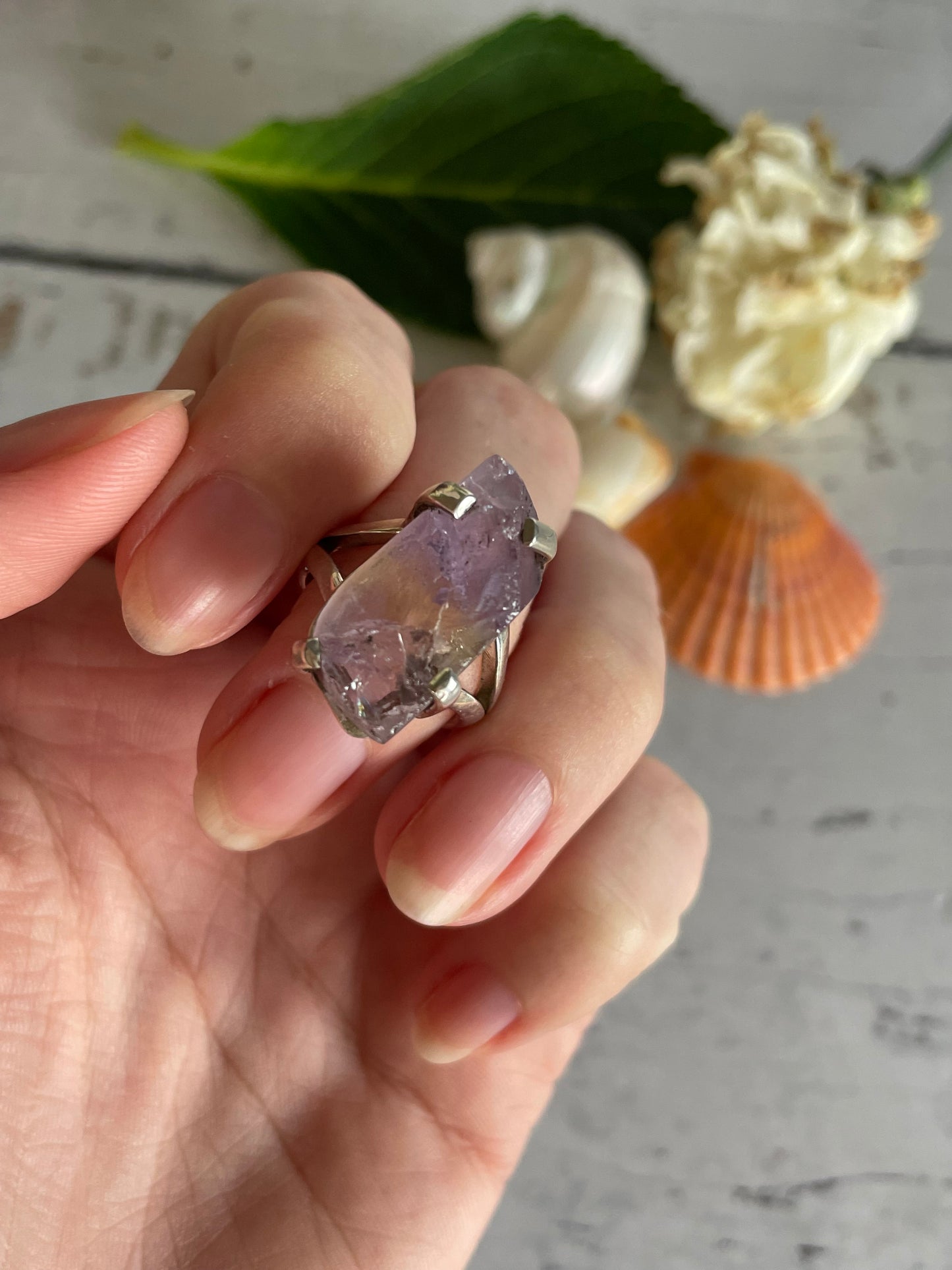 Ametrine Silver Raw Ring