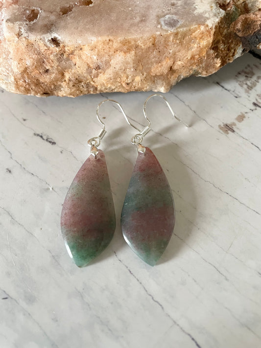 Sweetgrass Studio ~ Moss Agate Dangles