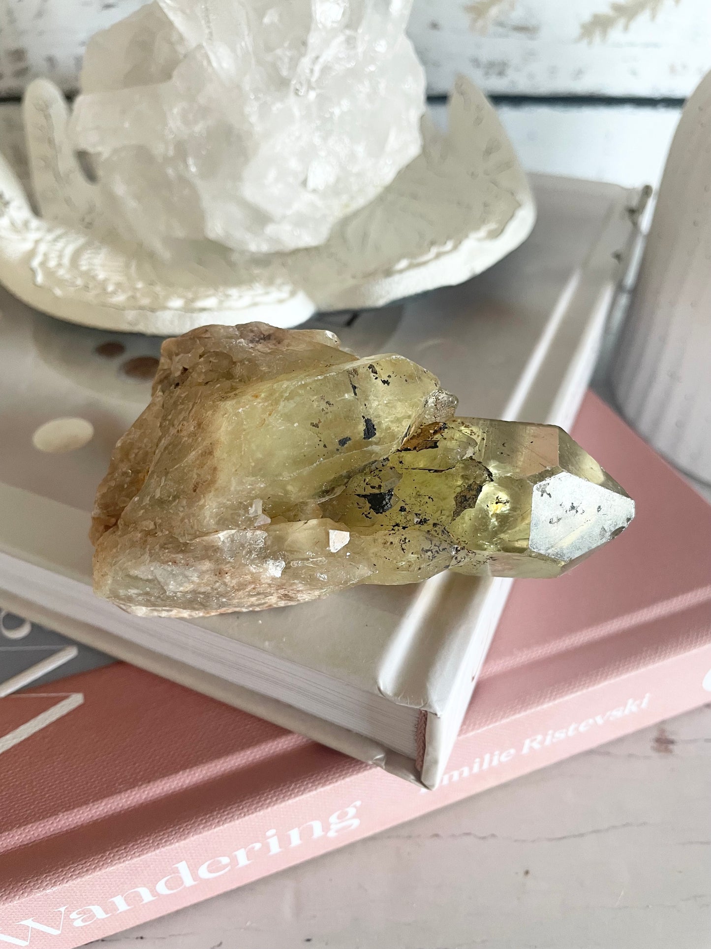 Natural Pineapple Citrine Cluster Point