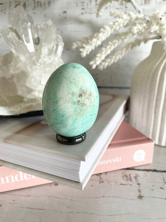 Amazonite Egg with holder