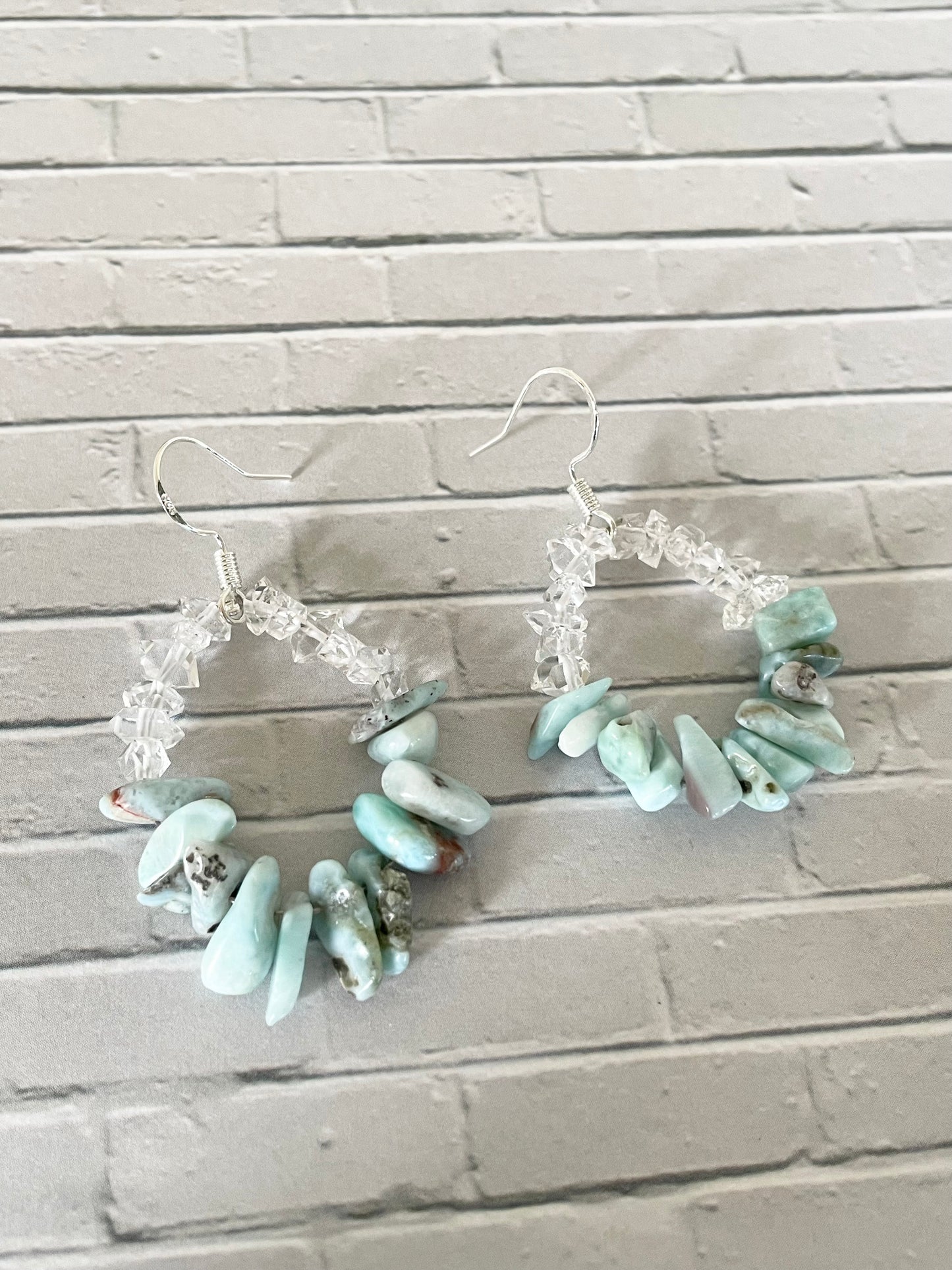 Herkimer \Larimar Earrings