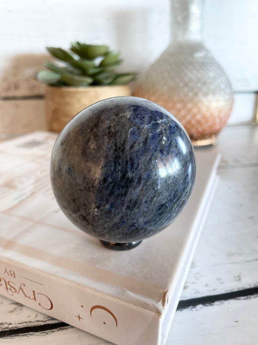 Sodalite Sphere Includes Holder