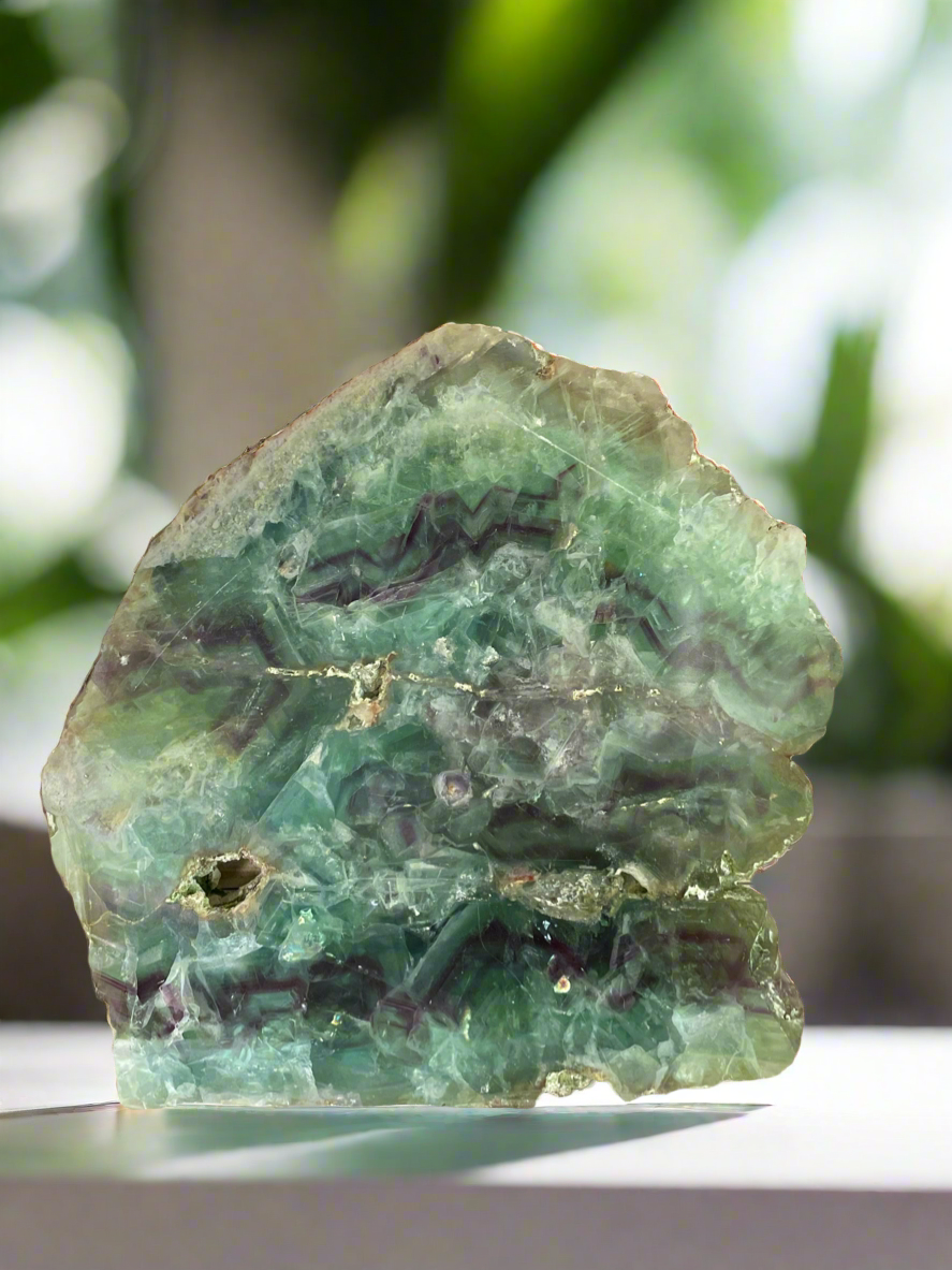 Rainbow Fluorite Slab - 974gms