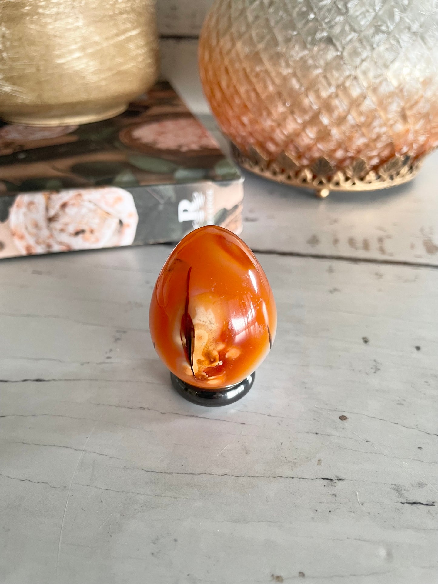 Carnelian Egg with holder