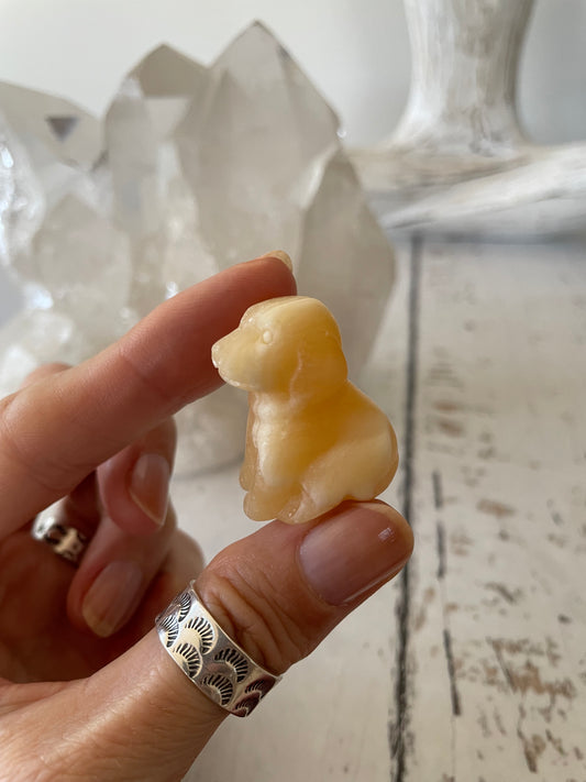 Orange Calcite Dog