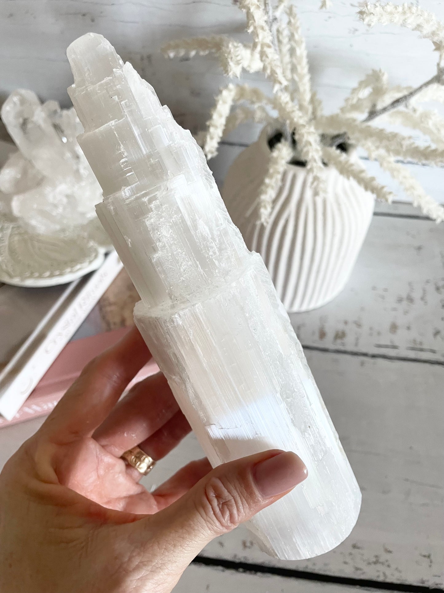 Selenite Tower ~ Large