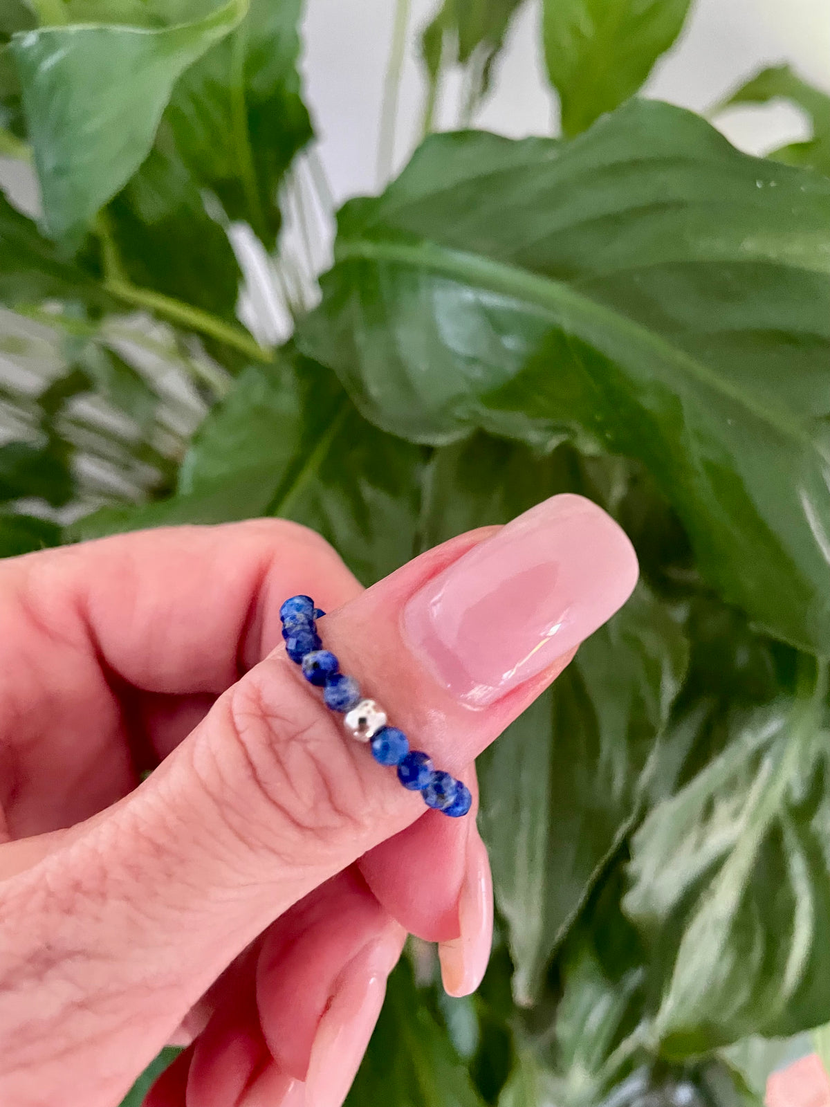 Faceted Lapis Lazuli Ring size 6-9