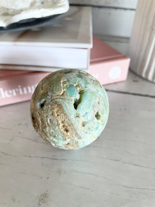Hemimorphite Sphere Includes Holder